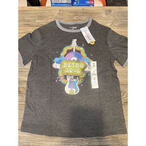 Boys' Short Sleeve 'Retro Soul' Ringer T-Shirt - Cat & Jack Gray Medium. 4